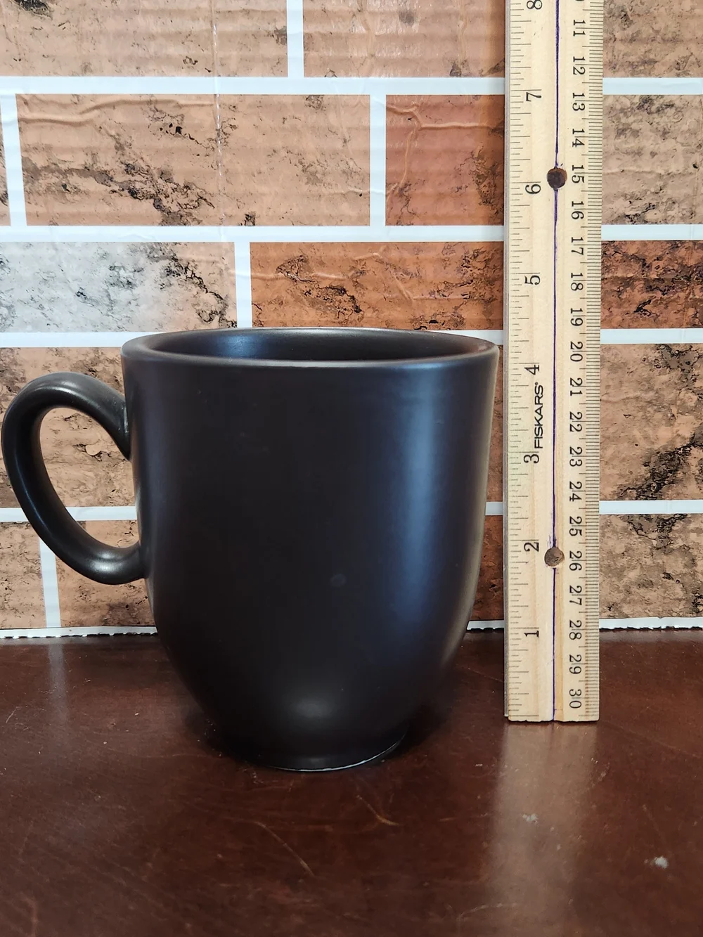 Pier 1 Matte Black Ceramic Mug with Handle